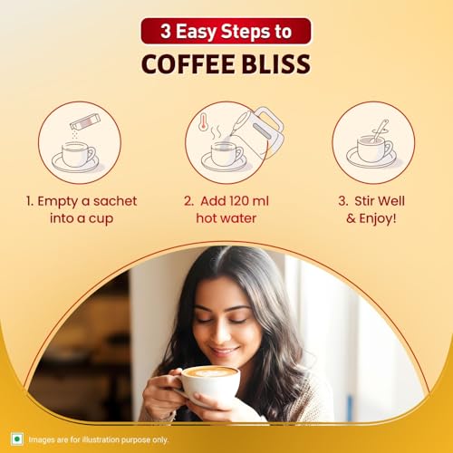 Image of Tata Coffee All in 1 Premix, Caramel Flavour, Instant Coffee-Chicory Premix, Rich Aroma, Instant Coffee Sachets, Just Add Hot Water, 160g (10 Sachets x 16g)