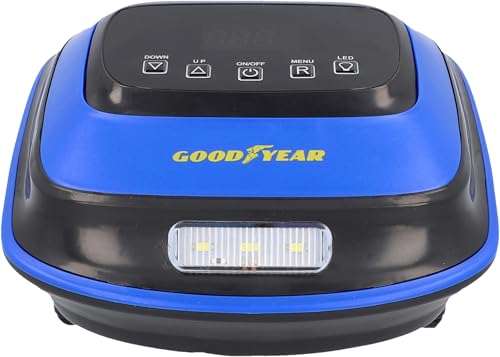 GOODYEAR Akku-Kompressor 10 bar - Mobiler Reifenluftkompressor für Pkw & Nutzfahrzeuge, LED-Arbeitslicht, Abschaltautomatik, 22 l/min, USB-Akkuaufladung, Freizeitartikel & Sportbälle