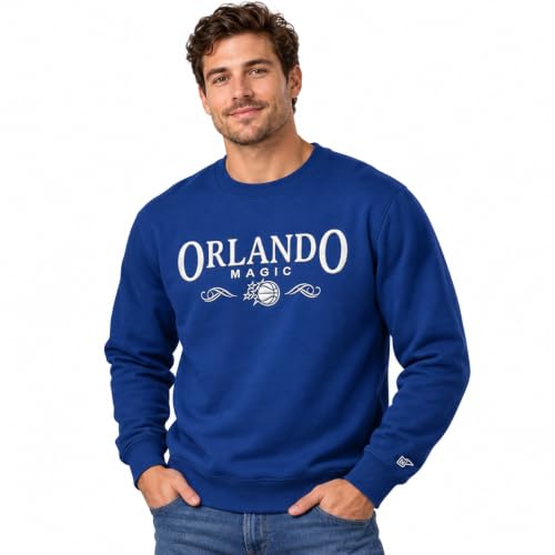 Blue 84 Orlando Magic NBA Officially Licensed Crewneck Sweatshirt Embroidery Basketball, Team Color, Medium