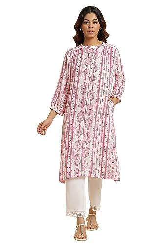 Image of W for Woman Women's Viscose Relaxed Fit Casual Kurta