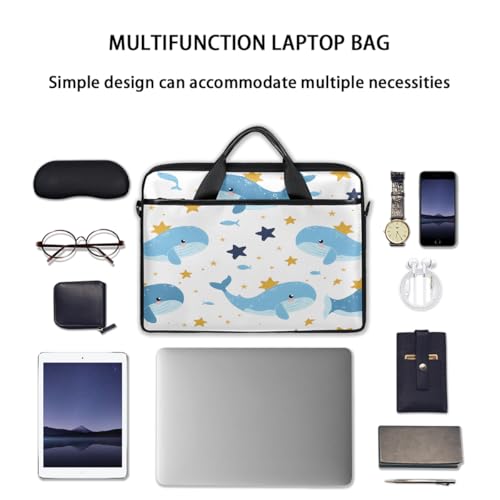 Bolsa para laptop Cute Stars Ocean Whales 15 pulgadas miniatura 7