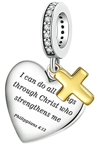 XOYOYZU Love Heart Charm Fit for Charms Bracelet Christian Bible