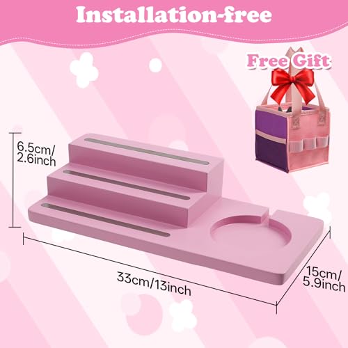 Image of for TonieBox Shelf, 3-Tier Tonie Shelf Come with Pink Carrying Bag Toni Shelf Compatible with Toniesbox 1 and Toniesbox 2 Desktop Display Storage Rack for 15 Tonies Figures(Pink)