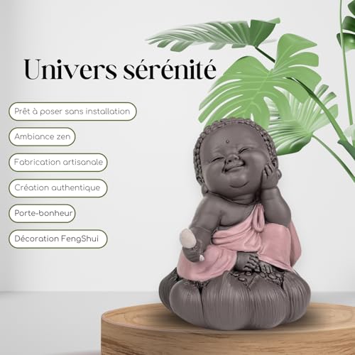 Zen'Light Statue Buddha in Cogitation, Charming Lucky Charm, Zen and Relaxing Atmosphere - Image 2