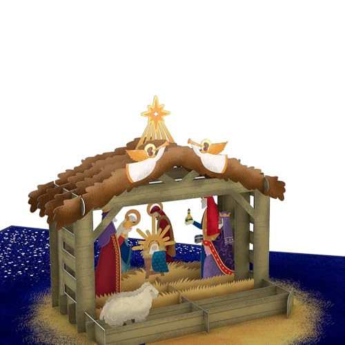 Effetto sorpresa: sia per bambini che per adulti – crea un momento magico per amici, familiari, nonni o chiesa con la nostra carta 3D con l'elegante ed elegante presepe