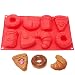X-Haibei Round Donut Dessert Jam Chocolate Cake Ice Cream Jello Bread Soap Silicone Mold