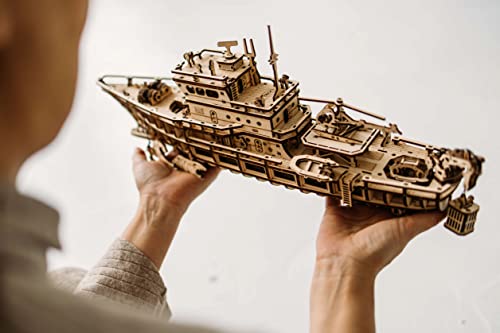 Rompecabezas mecánicos de madera 3D y kits de modelos DIY educativos 4