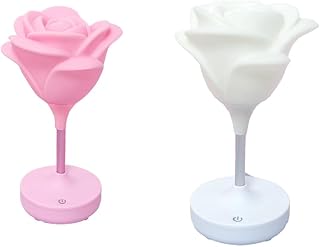 Loufy Lámpara de Rosas Lámpara de Escritorio de Flores Luz Recargable Lámpara de Noche Táctil Lámpara Que de Color Lámparas para Niñas para Dormitorio