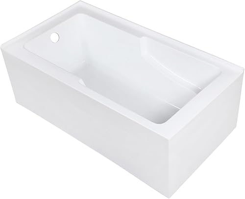 Miniatura 2 de Aqua Eden VTAM6032L22S 60-Inch Acrylic 2-Wall Corner Alcove Tub with Corner Apron, Left Hand Drain Hole, White