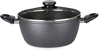 Zinel 4140 Non-Stick Stockpot/Casserole, Cast Aluminum, Black, 20cm