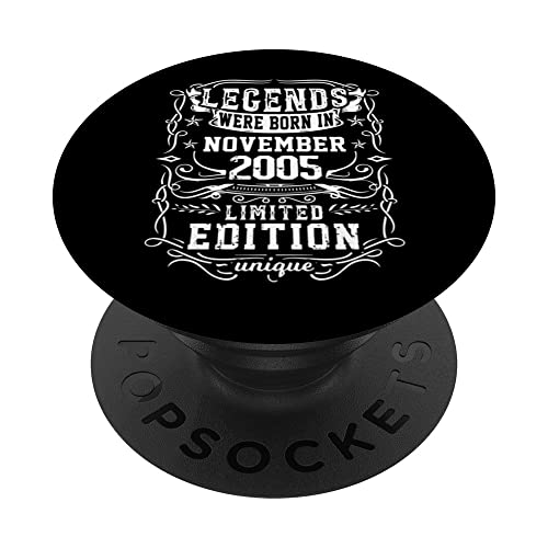 Cumpleaños Noviembre 2005 Edición Limitada Regalo Vintage PopSockets PopGrip Intercambiable