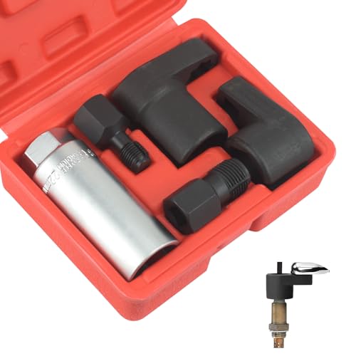BIGP Lot de 5 Douilles pour Sonde Lambda, Clé à Douille de Sonde Lambda et Capteur d'Oxygène pour Voiture, avec Boîte