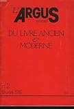 L'ARGUS MENSUEL DU LIVRE ANCIEN ET MODERNE N°1, JANVIER 1981.