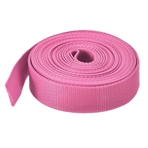 Image of MECCANIXITY Lightweight Polypropylene Webbing Strap 0.8 inch 10 Yard Backpack Strapping Band Rose Red for Outdoor Luggage Cargo Straps