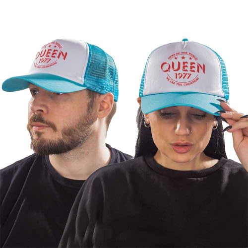 Gorra de visera curva Queen Champions 77 azul estilo camionero para adultos unisex