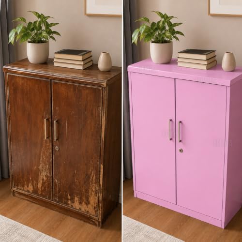 Image of HOME13 Pink Wallpaper Peel and Stick Pink Contact Paper Removable Self-Adhesive Wallpaper Matte Contact Paper for Cabinets and Drawers Girls Bedroom Vinyl Wall Paper (20x120 Inch)