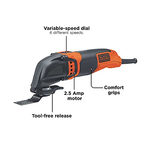 BLACK+DECKER Oscillating Multi-Tool, Variable Speed, 2.5-Amp (BD200MTB) - image 2