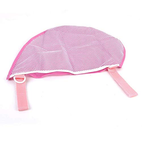 Fliyeong 1 STÜCKE Universal Kinderwagen Seitentasche Universal Haken Einkaufstasche Mesh Net Bag für Lagerung von Kinderwagen Zubehör Rosa