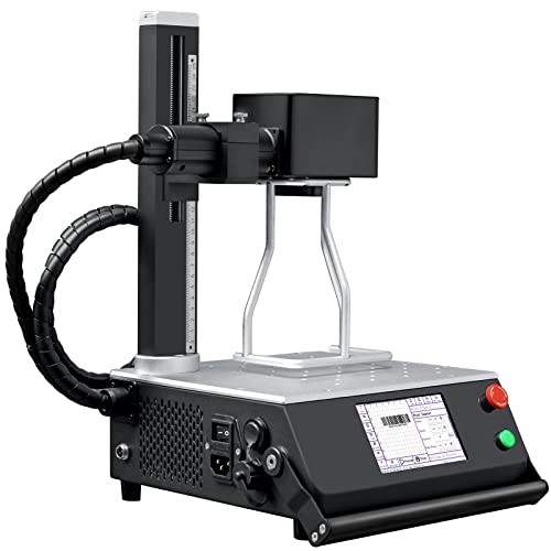 Pekoko 20W Raycus Fiber Laser Marking Machine Working Area 70 * 70Mm With 5 Inch Touch Screen,No Computer Needed,Fiber Laser Engraver For Metal And Plastic #TOP1