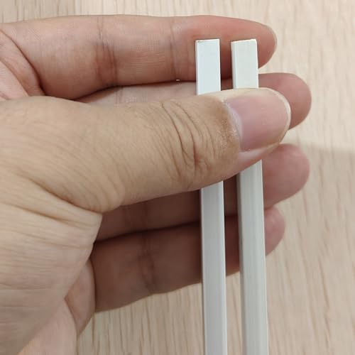Image of uxcell ABS Plastic Square Bars Rod 6mmx6mmx20 inch ABS Plastic Square Bar Rod for Architectural Model Making DIY White