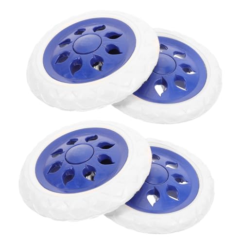 GAROZATION 4個 ショッピングカート用交換ホイール 耐久性抜群のゴム発泡製 多用途で手押し車や車椅子にも対応 安定した構造で荷物運搬に