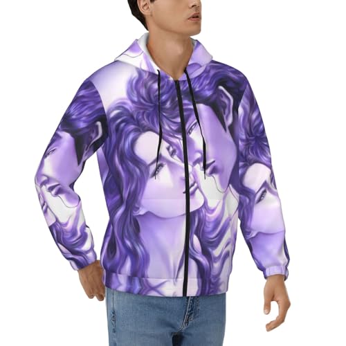 春秋冬 北斗の拳 (14) 長袖 上着 カジュアル プルオーバー メンズ コート ジッパー コート ジッパー パーカー フード付き シンプル ゆったり ?プルオーバー パーカー 大きいサイズパーカー