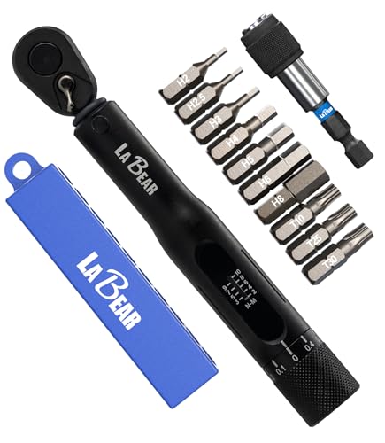 LABEAR - Torque Wrench Set for Bikes - High-Precision 1/4 Torque Wrench with Adjustable Torque Range 2 to 20 Nm, 72-Tooth Gear, Dual-Direction Click Type