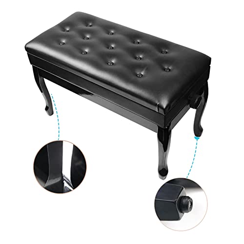 TEmkin Banc de Piano Tabouret de Piano Confortable pour Deux Personnes, avec Compartiment de Rangement, en Bois Massif, Robuste et Durable, réglable en Hauteur (Noir 1) - Les Beatles, Paul McCartney, John Lennon, RIngo Starr, George Harrison TEmkin Banc de Piano Tabouret de Piano Confortable pour Deux Personnes, avec Compartiment de Rangement, en Bois Massif, Robuste et Durable, réglable en Hauteur (Noir 1) – Image 7