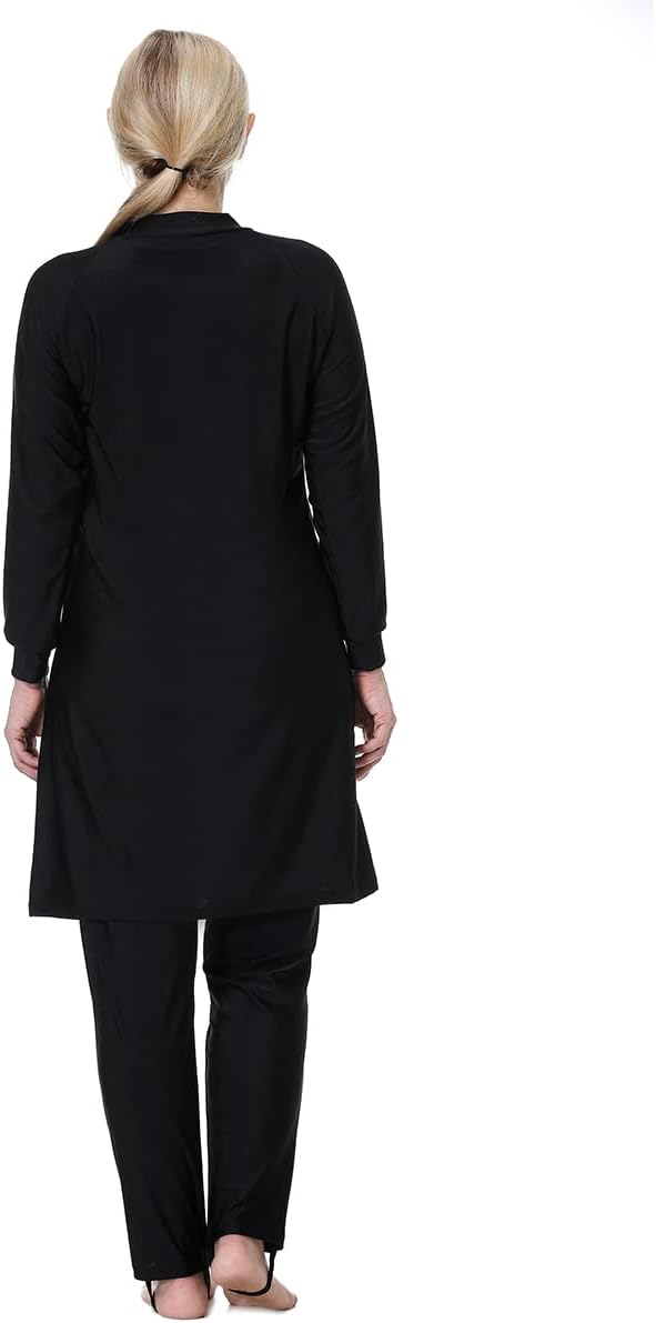 Plus Size Muslim Swimsuits for Women Burkini Modest Swimwear Full Cover Top ​Pants Hijab Islamic Bathing Suit
