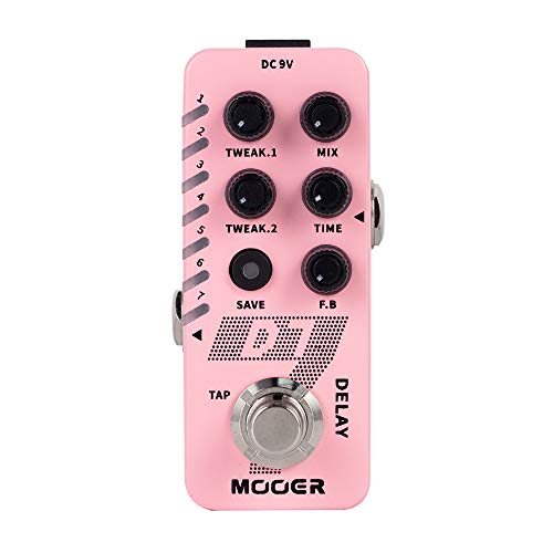 MOOER D7 Delay Pedal Guitar Delay Effects Pedal 6 Types Customizable Delay Effects and Looper