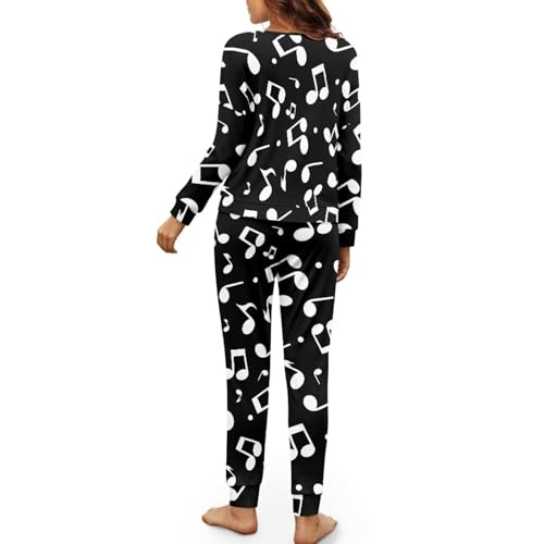 Image of Women's Pajamas Set Soft 2 Piece Loungewear Long Sleeve Pj Set Matching Sleepwear with Pockets for Women Plus Size