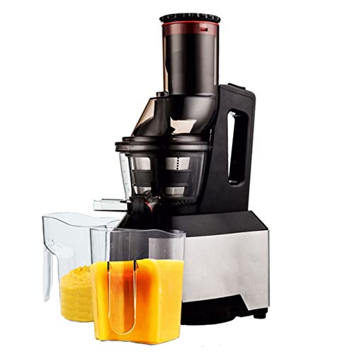MIIKHI Slow Masticating Cold Press Juicer Extractor Stainless Steel Vertical Juice Extractor with Quiet Motor/Reverse Function for High Nutrient Fresh Vegetable and Fruit Juice Fountain (