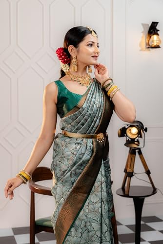 Image of Avantika Fashion Women's Kanjivaram Soft Silk Banarasi Sarees With Blouse Piece