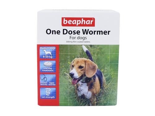 (10 Pack) Beaphar – One Dose Wormer for Small / Medium Dogs 2 Tabs