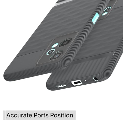 Image of Pikkme Back Cover for OnePlus Nord CE 2 Lite 5G Soft Grip 3D Hexa Cube Texture Silicone Bumper Case (Grey)