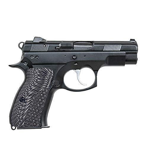 Guuun G10 Grips For Cz75 Compact Fit Cz P-01 Pcr Cz-85 Compact Sunburst Texture - Gray/Black #TOP3