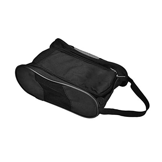 Alomejor Golfschuhe Tasche Leichte Robuste Nylon Schuhtasche Atmungsaktiv für Golfaktivitäten Für Verschiedene Schuhe(Schwatz)