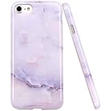 iPhone 7 Case, JAHOLAN White Jade Marble Design Slim Shockproof Flexible Glossy TPU Soft Case Rubber Silicone Skin Cover for Apple iPhone 7