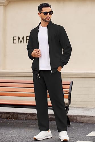 COOFANDY Mens 2 Piece Tracksuit Casual Sweatsuits Full Zip Track Suits Jogging Athletic Suit Sets4
