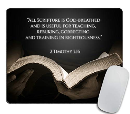 Vintage Bible Verse Mouse Pad 9.5x7.9 Inch Non-Slip Rubber