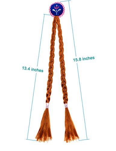 Princess Dress Up Headband Braided Wigs For Girls Costume Accessories 3 Piece Set #TOP3