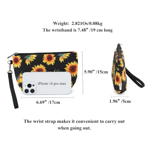 Image of Small Wristlet Wallets for Women, Zip Clutch Bag with Wristlet Pouch, 3-Zipper Original Design