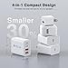 40W USB C Charger Cube, 2-Pack Wall Plug Fast Charging Block, 4-Port PD+QC Power Adapter Multiport Brick Type C Box for iPhone 15/14/13/12/11/Pro Max/XS/XR/8/7, Tablets, Cellphones