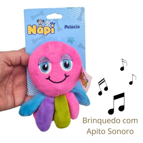 Brinquedo de Pelúcia Pet, Cachorro Pequeno, Mordedor de Pelúcia para Cães, Formato Polvo, Tamanho 15