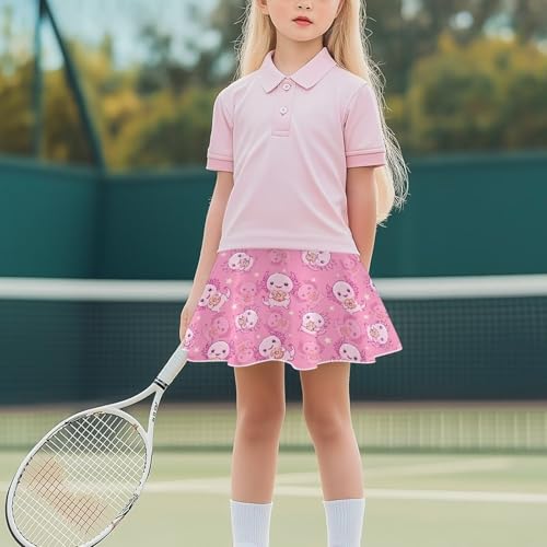 Girls Tennis Skirts with Shorts High Waisted Skater Skirt Stretchy Activewear Sports Athletic Skirts for Kids4