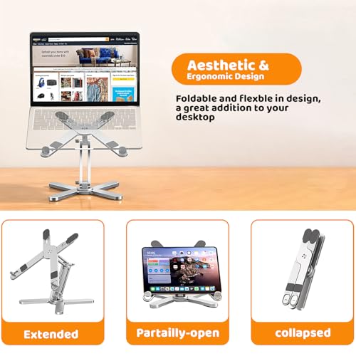 image for Moallia Laptop Stand with 360 Rotating Base, Computer Notebook Laptop 
