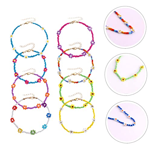 Pulseras de cuentas coloridas UKCOCO con 16 piezas resistentes para playa 4