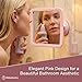 MIRRORVANA Fogless Shower Mirror for Skincare and Grooming, Anti Fog Shatterproof Design with Strong Suction and 360° Swivel, Women’s Beauty Routine Friendly Bathroom Mirror - 6.3