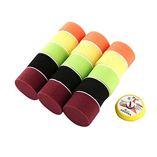 Image of DIY Crafts 3 Kit, Felt Sponge Pad Kit, 18x Mini Buffing Polish Detail Polisher Pads On Rotary Tools,Cordless Drill, Polisher Tool for Tight Area Detailing Po (3 Kit, Felt Sponge Pad Kit)