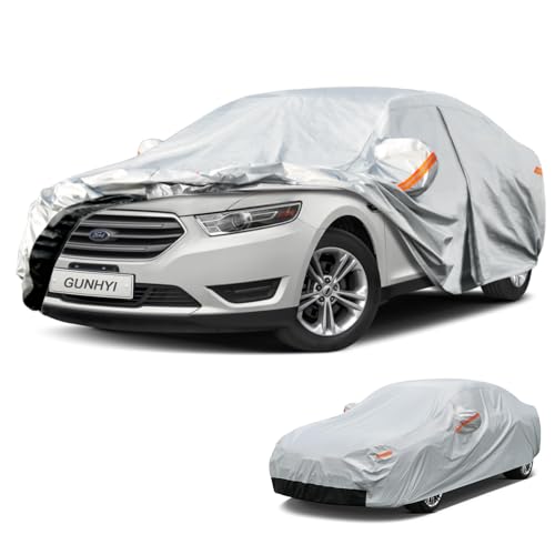 Image of GUNHYI 6 Layer Car Cover Custom Fit Ford Taurus (1986-2026) Waterproof All Weather, Heavy Duty Outdoor Snow Sun Rain Uv Protection (Ships from US Warehouse, Delivery 3-8 Days)